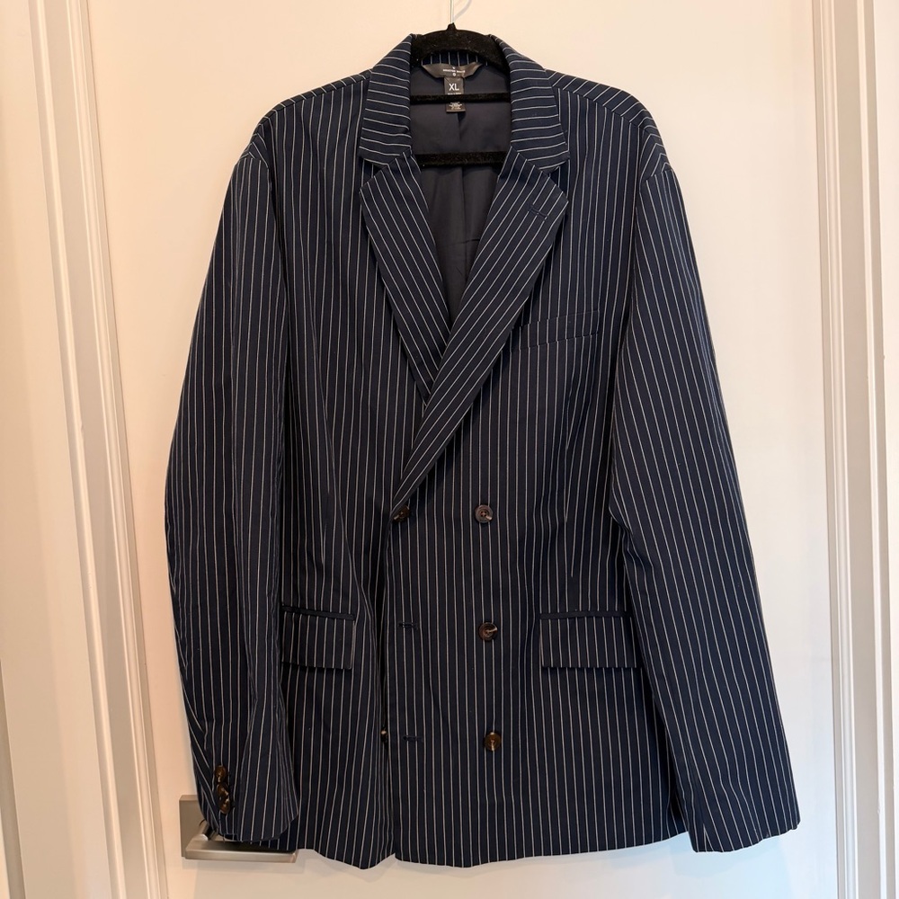 Houston White x Target Blue Pinstripe Blazer - Tailored Suit Jacket | Size XL